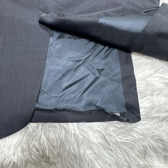 ERMENEGILDO ZEGNA Current Line Sport Blazer Mens 44L Long Gray‎ Patterned Italy